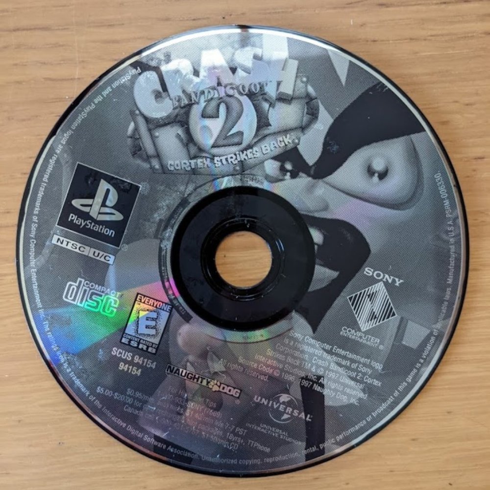 Naught Dog  Universal Play Station Crash Bandicoot